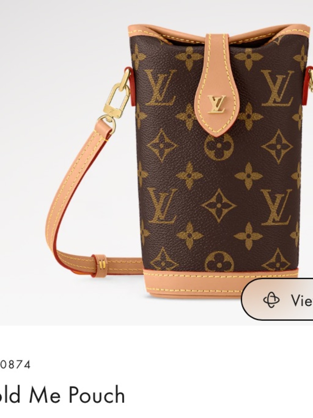 Louis Vuitton Brown Monogram Crossbody with Tan Trim
